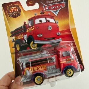 Disney Pixar Cars Race & Rescue Red Fire Truck